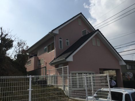 福岡県大野城市乙金M様邸　外壁塗装工事　自社開発特殊無機塗料※無機ハイブリッドチタンガード（外壁　PL-24）